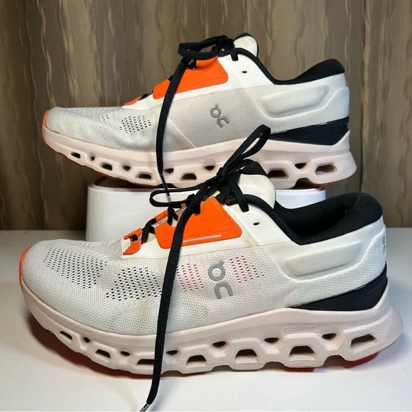 On Cloud Cloudstratus 3 Running Sneaker Women’s 10 Undyed White/Sand Orange - Picture 5 of 16